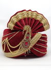 Red Safa Vol 2 Velvet With Less Wedding Wear Mens Collection Safa 31